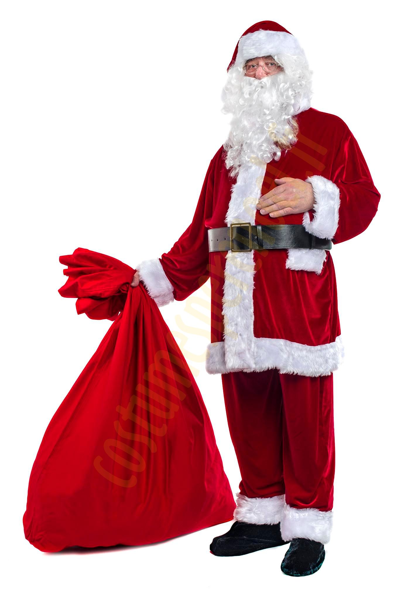 TOYTOPIE Costume du Père Noël Adulte 10 Pièces - avec Barbe et Perruque